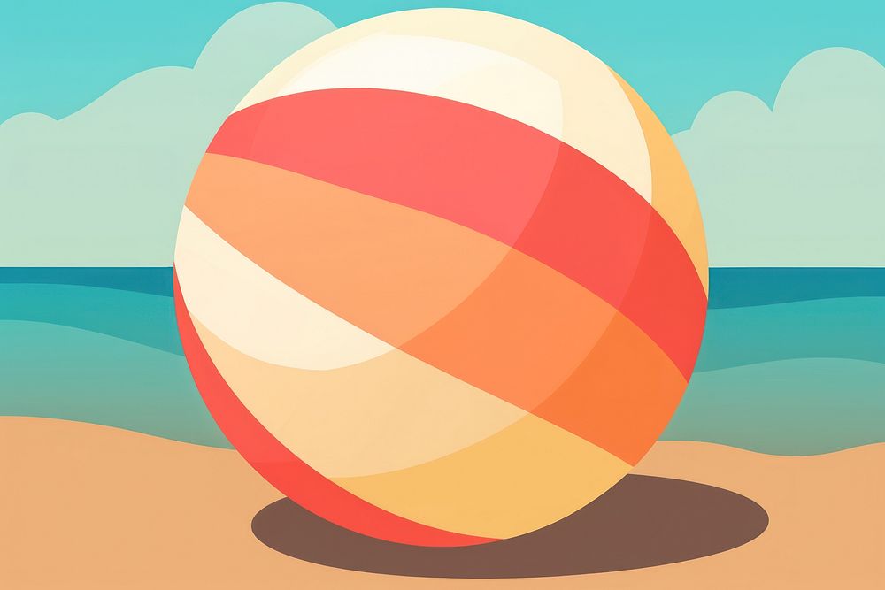 Ball summer beach egg. AI generated Image by rawpixel.