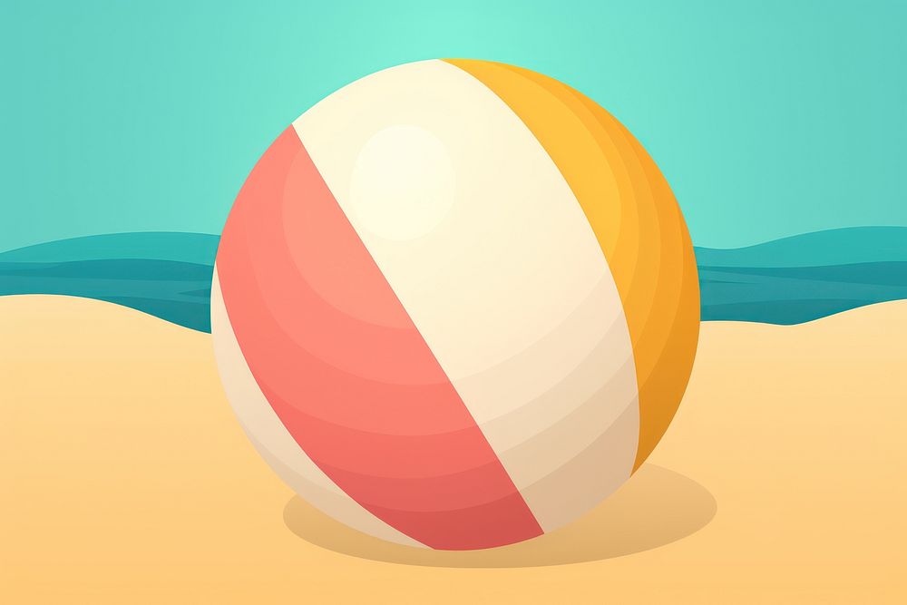 Sphere summer beach ball. AI generated Image by rawpixel.