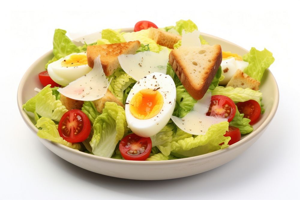 Salad egg lettuce tomato. AI generated Image by rawpixel.