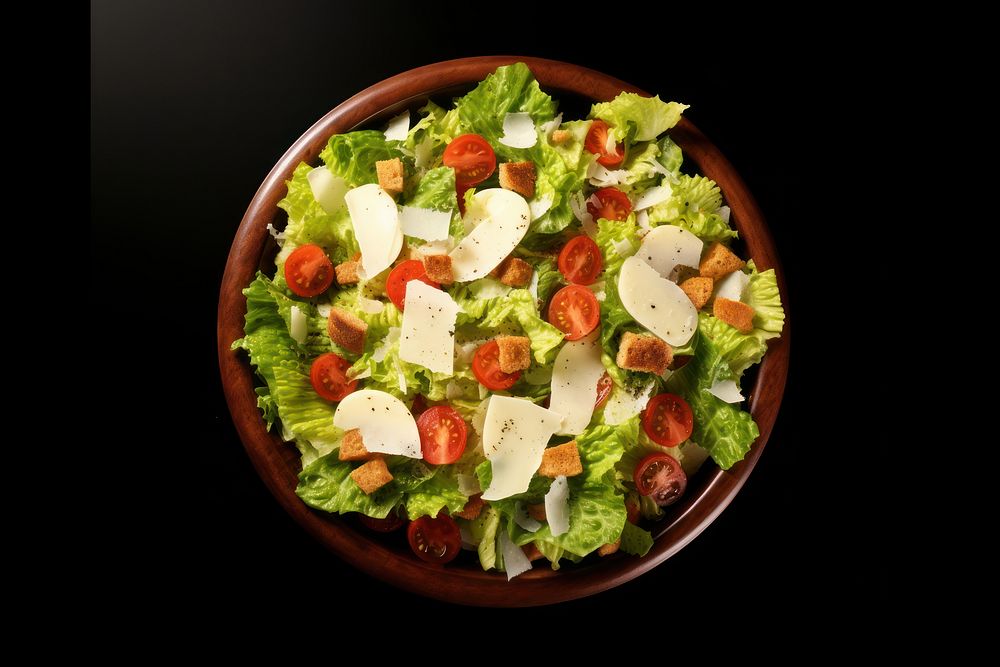 Salad lettuce tomato cheese. AI generated Image by rawpixel.