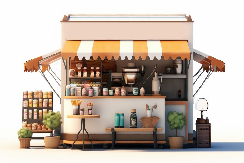 Architecture coffeehouse retail person. AI generated Image by rawpixel.