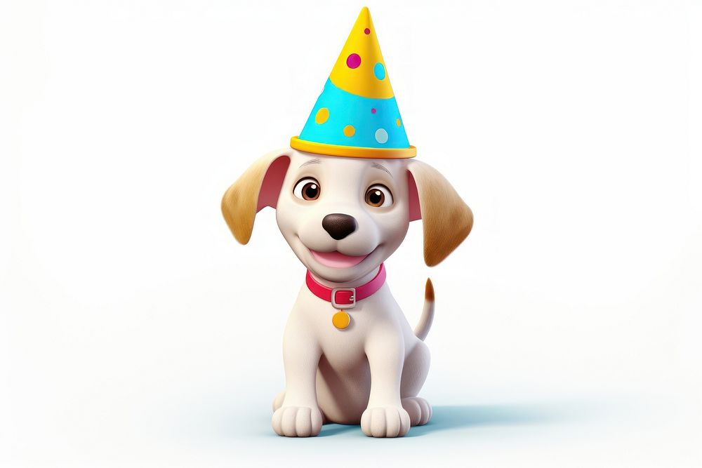Birthday cute dog hat. AI generated Image by rawpixel.