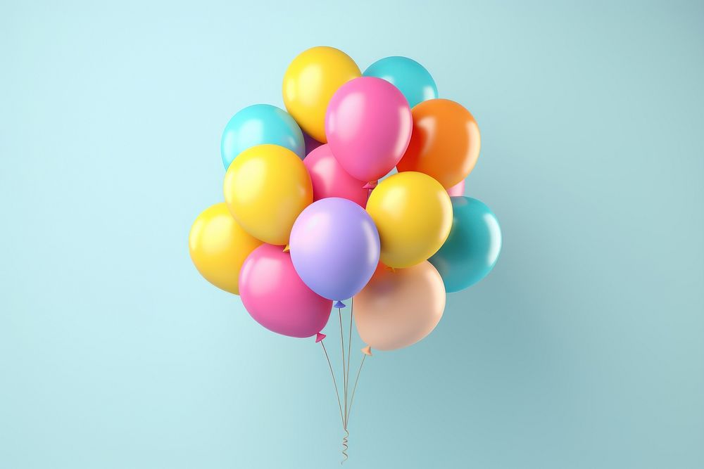 Balloon anniversary celebration decoration. AI generated Image by rawpixel.