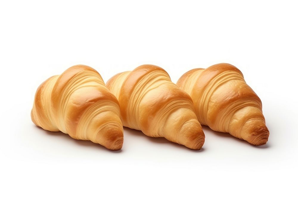 Croissant bread food white background. AI generated Image by rawpixel.