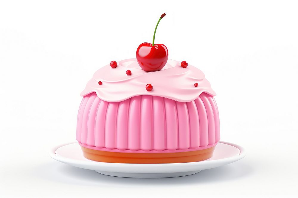 Cake dessert cupcake cherry. AI generated Image by rawpixel.