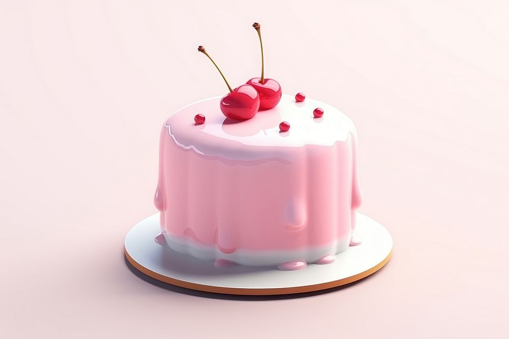 Cake dessert cream fruit. AI generated Image by rawpixel.
