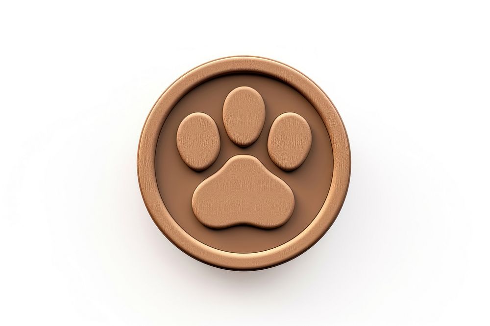 Circle brown coin dog. AI generated Image by rawpixel.