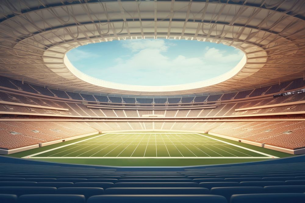 Football stadium sports american football. AI generated Image by rawpixel.