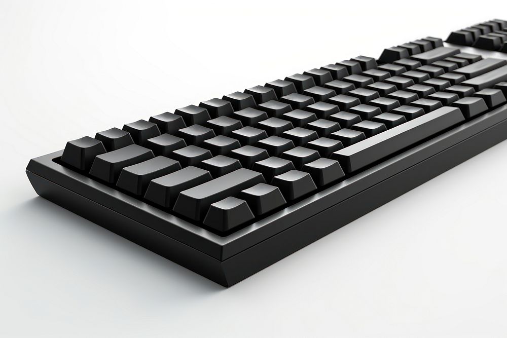 Keyboard computer black white background. AI generated Image by rawpixel.