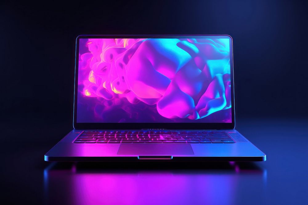 Laptop computer light portability. AI generated Image by rawpixel.