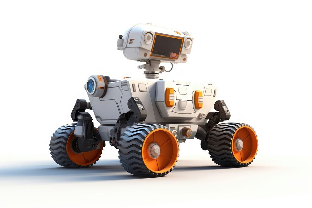 Robot wheel white background technology. AI generated Image by rawpixel.