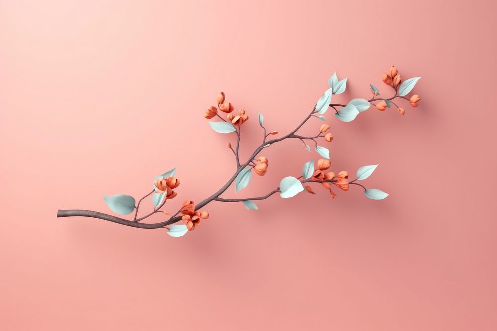 Branch flower plant tree. AI generated Image by rawpixel.