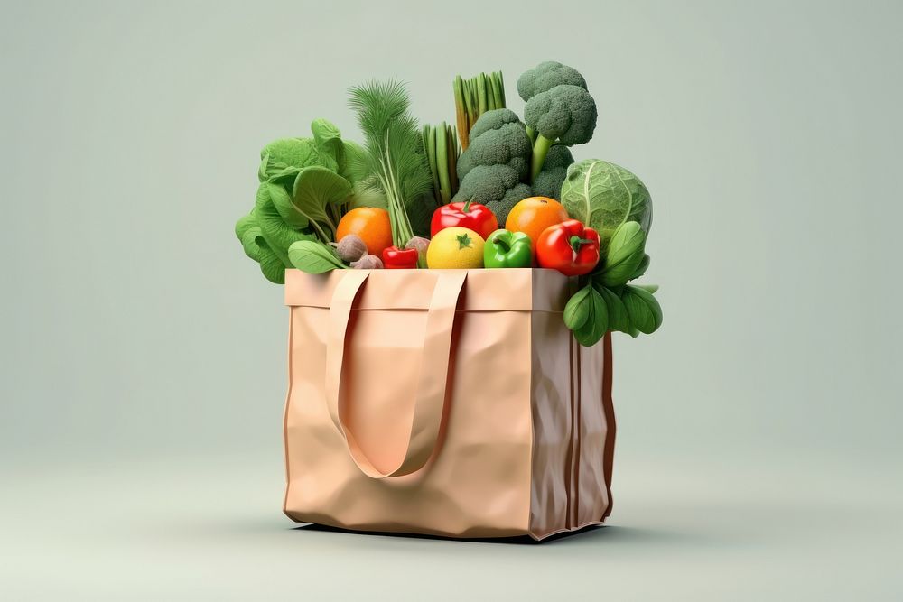 Food bag vegetable plant. AI generated Image by rawpixel.