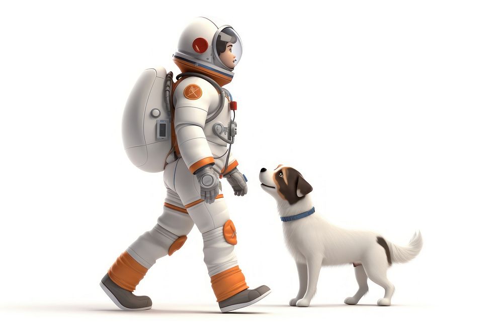 Dog astronaut cartoon animal. AI generated Image by rawpixel.