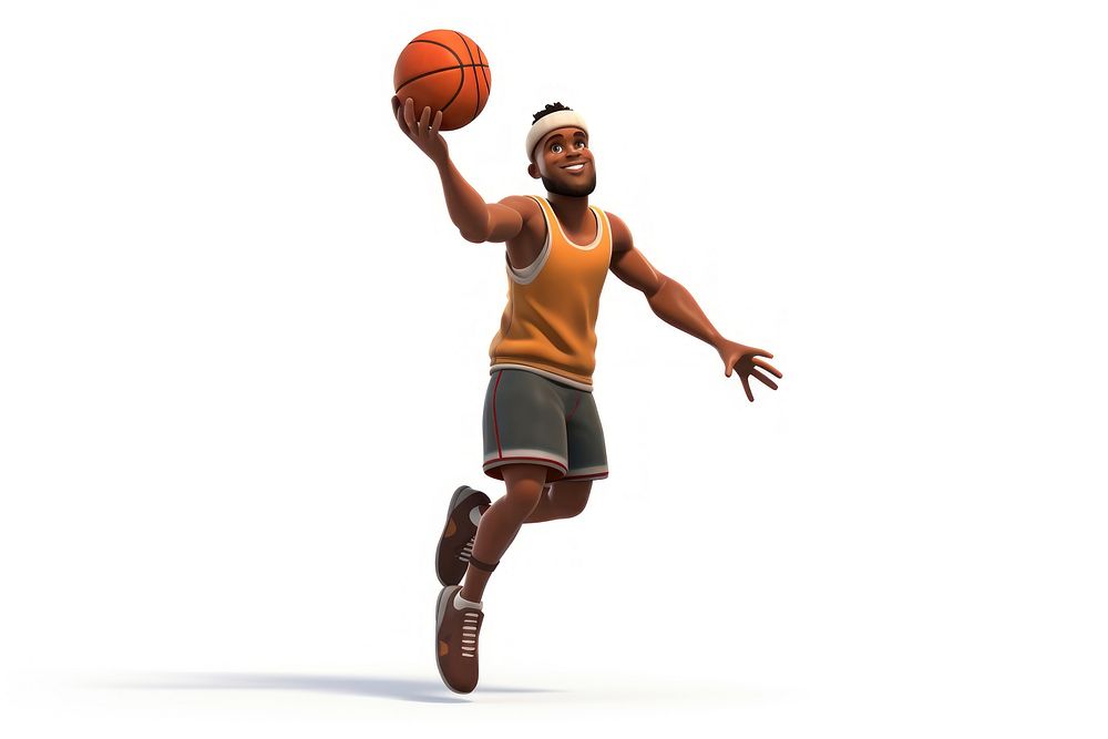 Basketball cartoon sports person. 