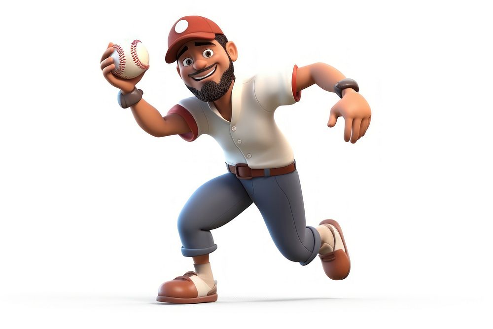 Baseball cartoon sports person. AI generated Image by rawpixel.