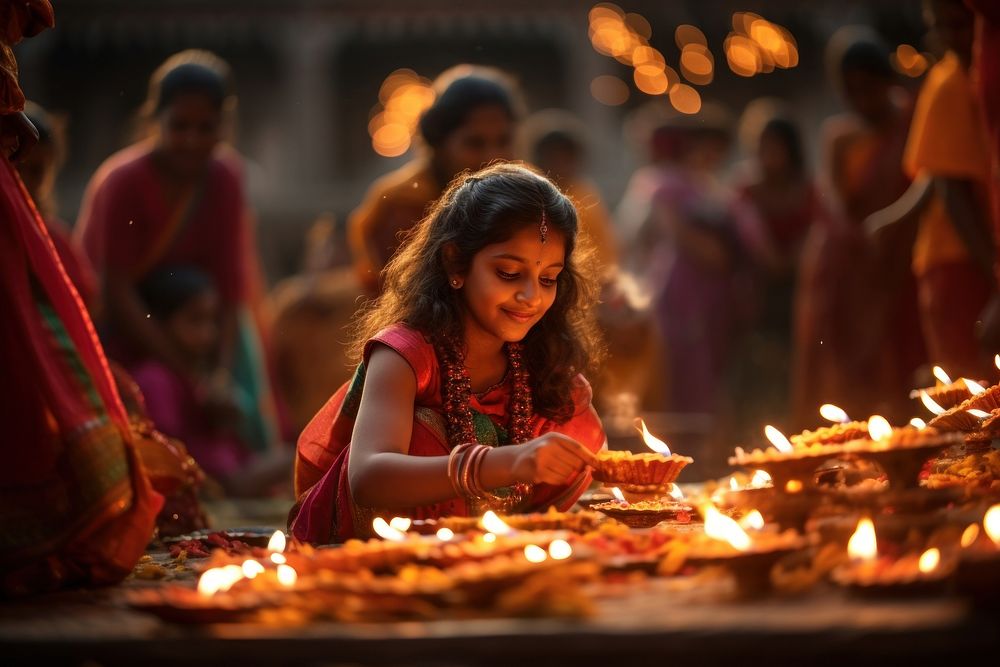 Celebration tradition festival diwali. AI generated Image by rawpixel.
