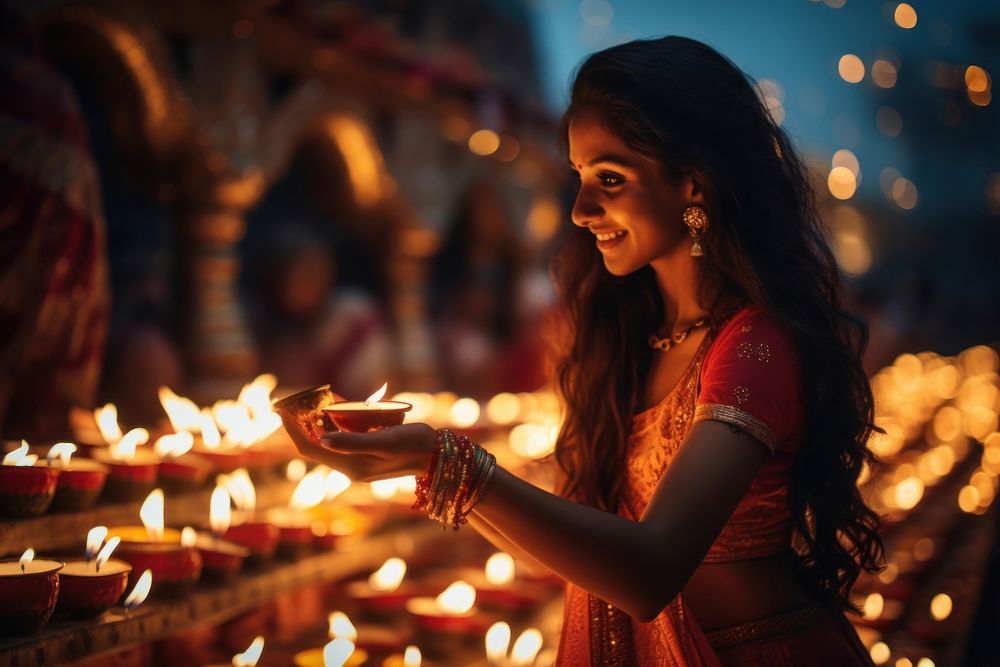Celebration tradition festival diwali. AI generated Image by rawpixel.