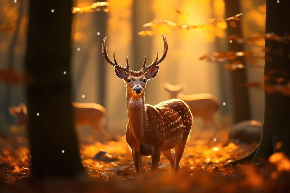 Autumn wildlife nature forest. AI generated Image by rawpixel.
