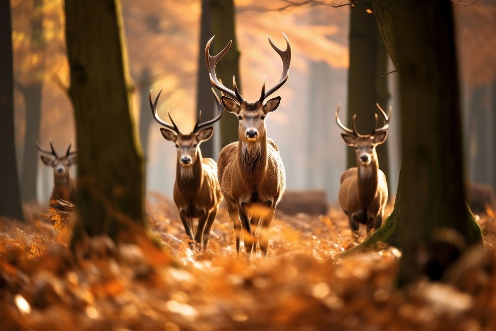 Wildlife woodland nature forest. AI generated Image by rawpixel.