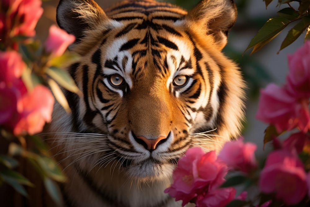 Animal tiger wildlife mammal. AI generated Image by rawpixel.