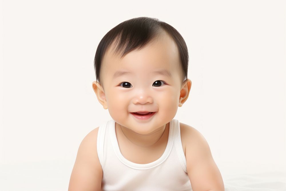 Baby portrait smile photo. 