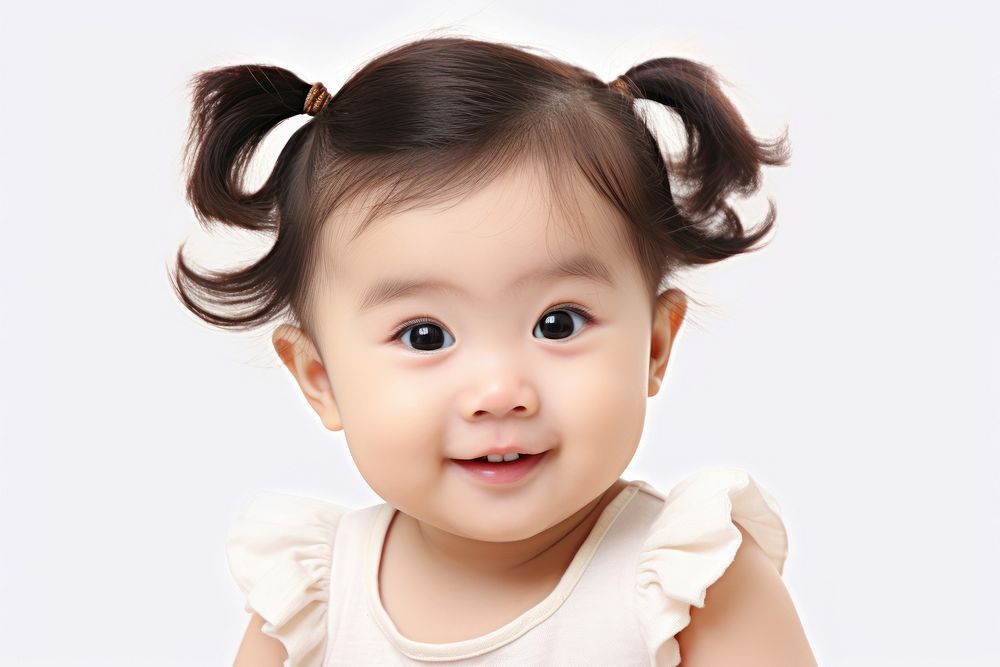 Baby portrait photo white background. AI generated Image by rawpixel.
