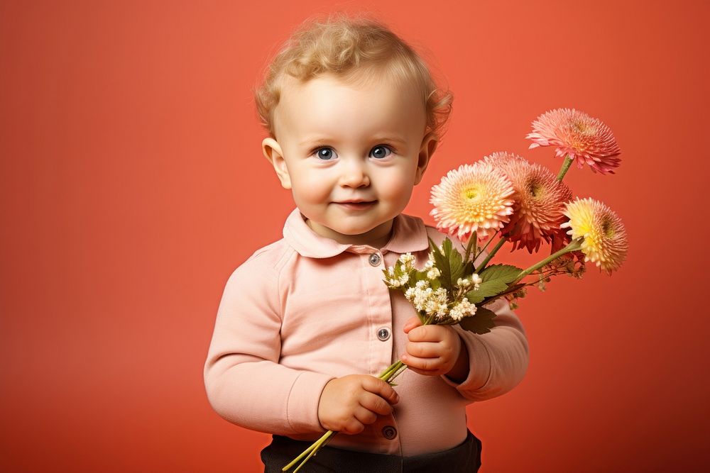 Flower baby portrait plant. 