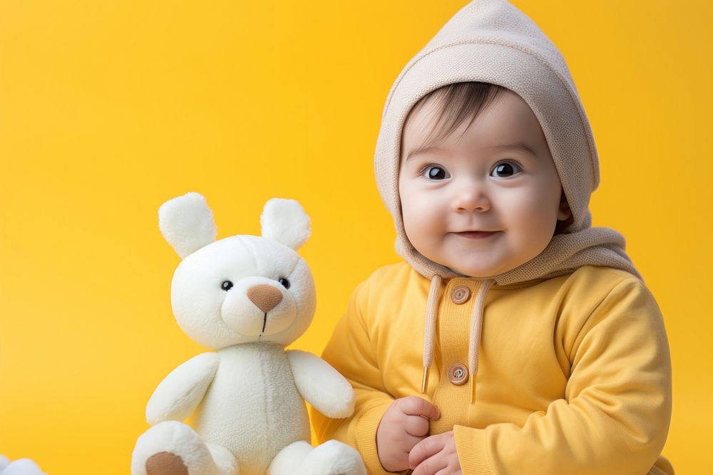 Baby toy portrait photo. 