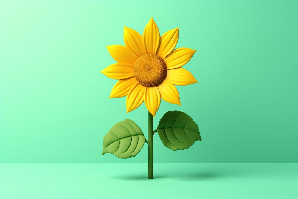 Sunflower plant leaf inflorescence. AI generated Image by rawpixel.