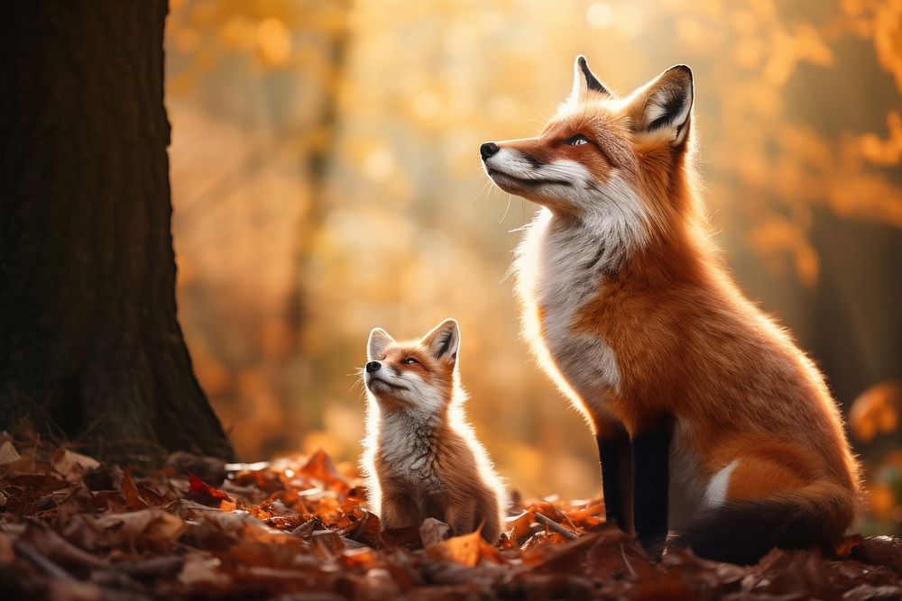 Autumn fox wildlife animal