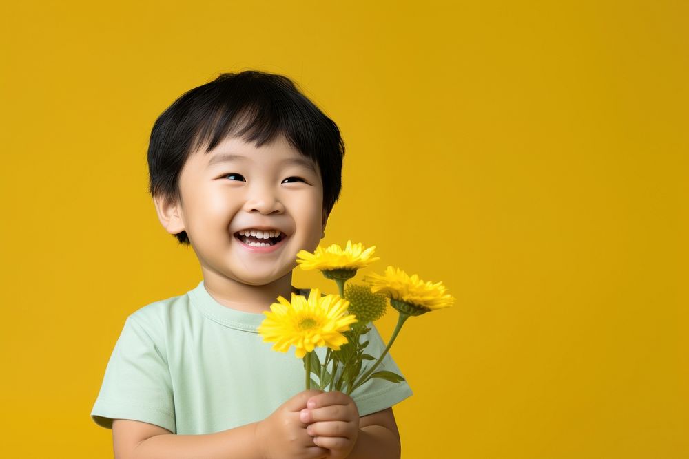 Flower baby smile plant. AI generated Image by rawpixel.
