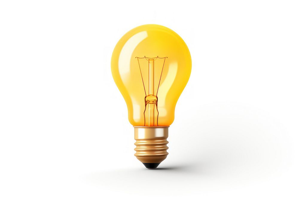 Light lightbulb white background electricity. AI generated Image by rawpixel.