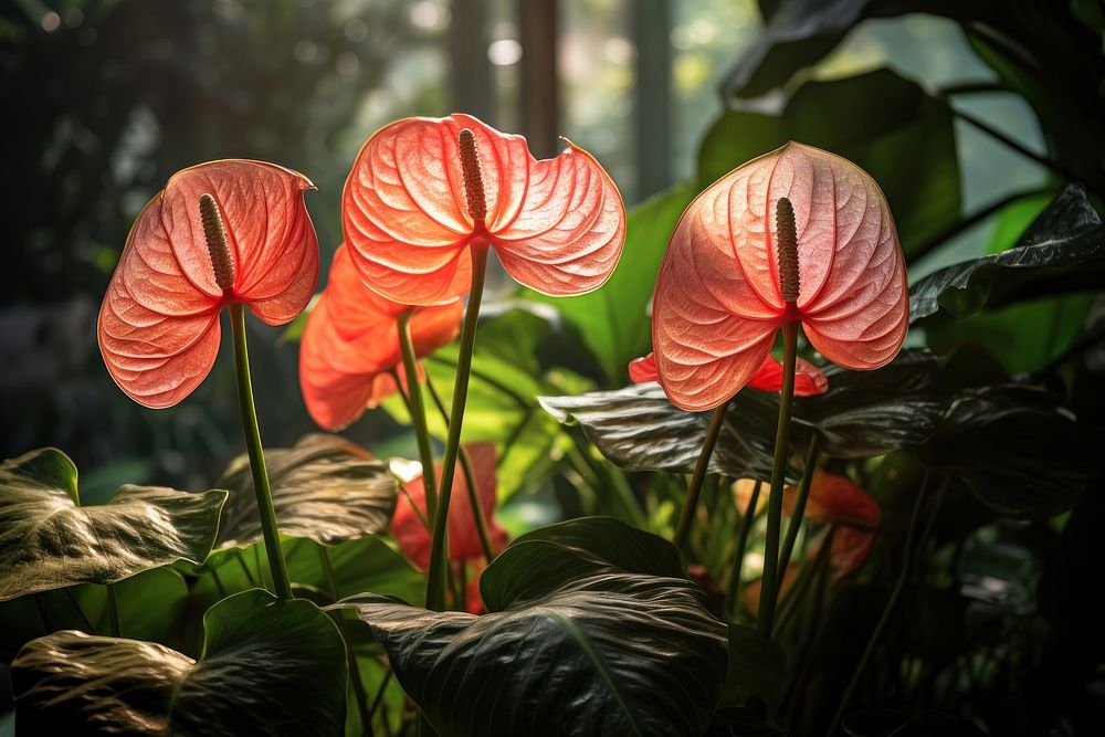 Anthurium flower plant inflorescence. AI generated Image by rawpixel.
