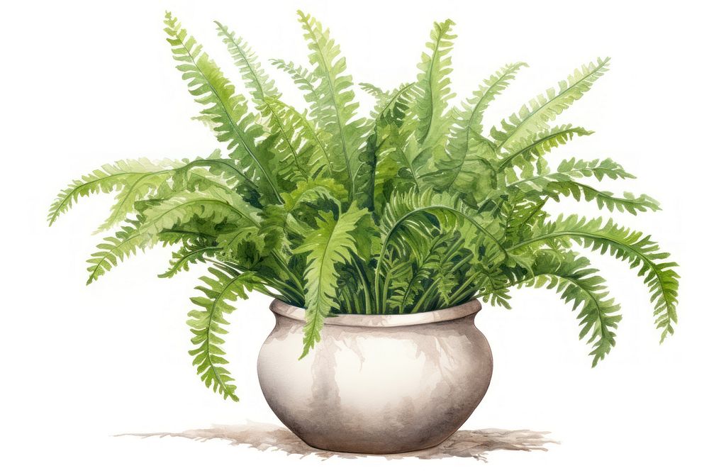 Plant fern white background houseplant. AI generated Image by rawpixel.