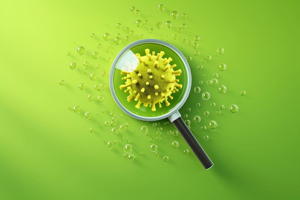 Magnifying freshness yellow circle. AI generated Image by rawpixel.