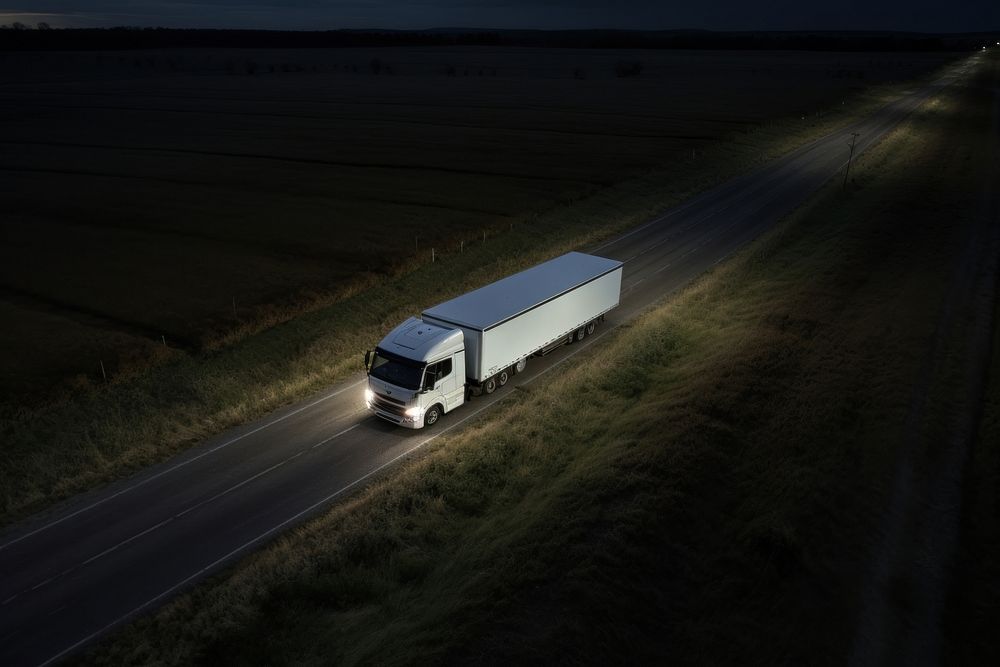 Outdoors vehicle truck night. 