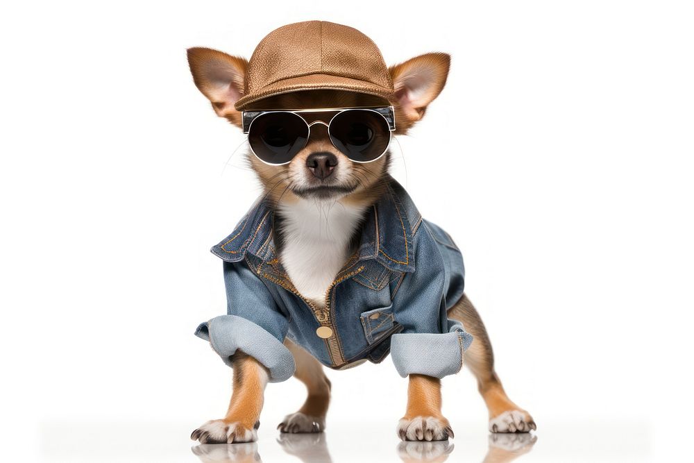 Chihuahua dog sunglasses mammal. AI generated Image by rawpixel.