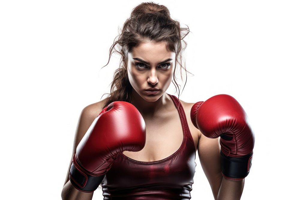 Boxing punching sports female. AI generated Image by rawpixel.
