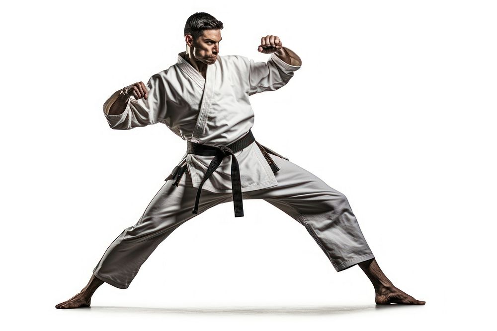 Sports karate adult white background. AI generated Image by rawpixel.