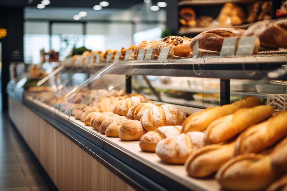 Bakery market bread food. 