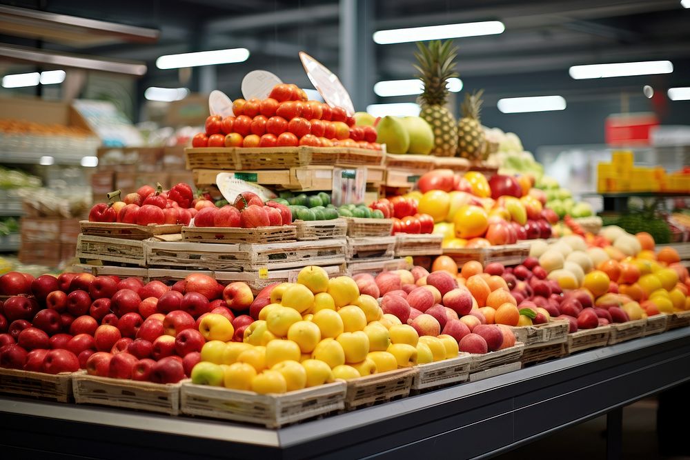 Supermarket fruit pineapple plant. AI generated Image by rawpixel.