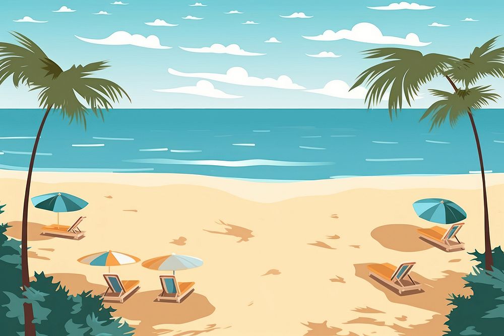 Beach outdoors summer nature. AI generated Image by rawpixel.