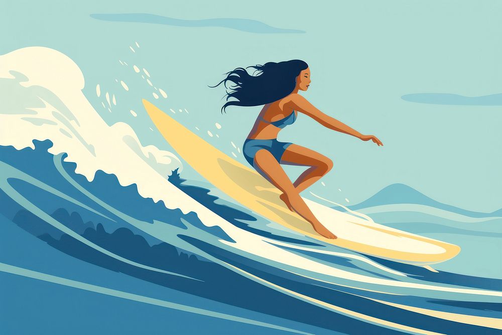 Outdoors surfing sports adult. AI generated Image by rawpixel.