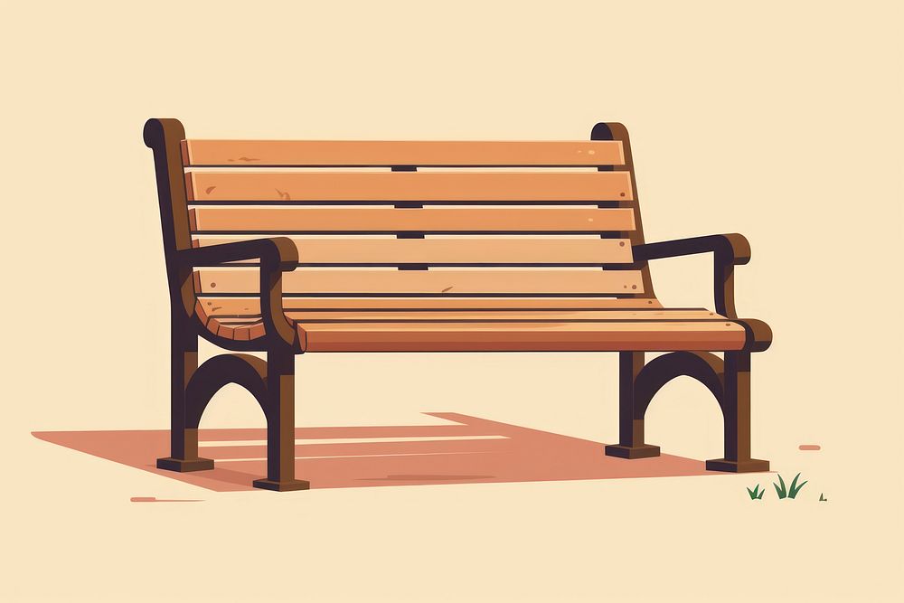 Bench furniture architecture relaxation. AI generated Image by rawpixel.