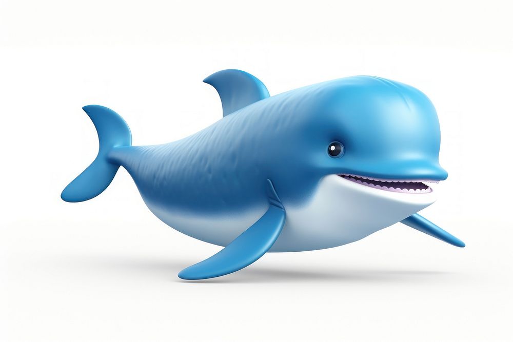 Whale dolphin cartoon animal. AI generated Image by rawpixel.