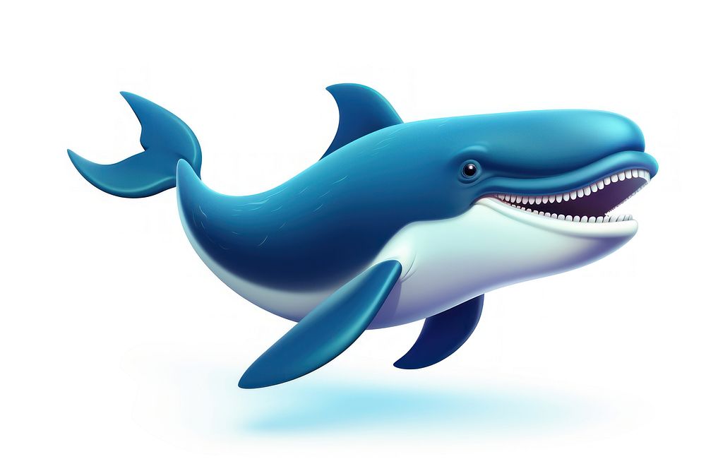 Whale dolphin cartoon animal. AI generated Image by rawpixel.