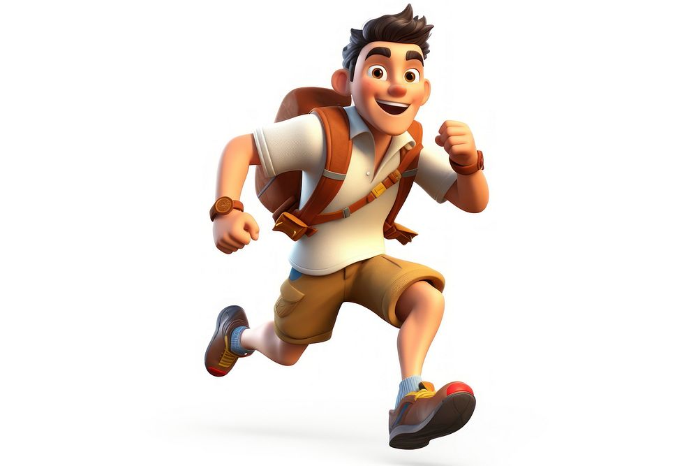 Running cartoon determination exercising. AI generated Image by rawpixel.