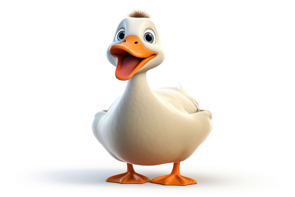 Cartoon animal goose white. AI generated Image by rawpixel.