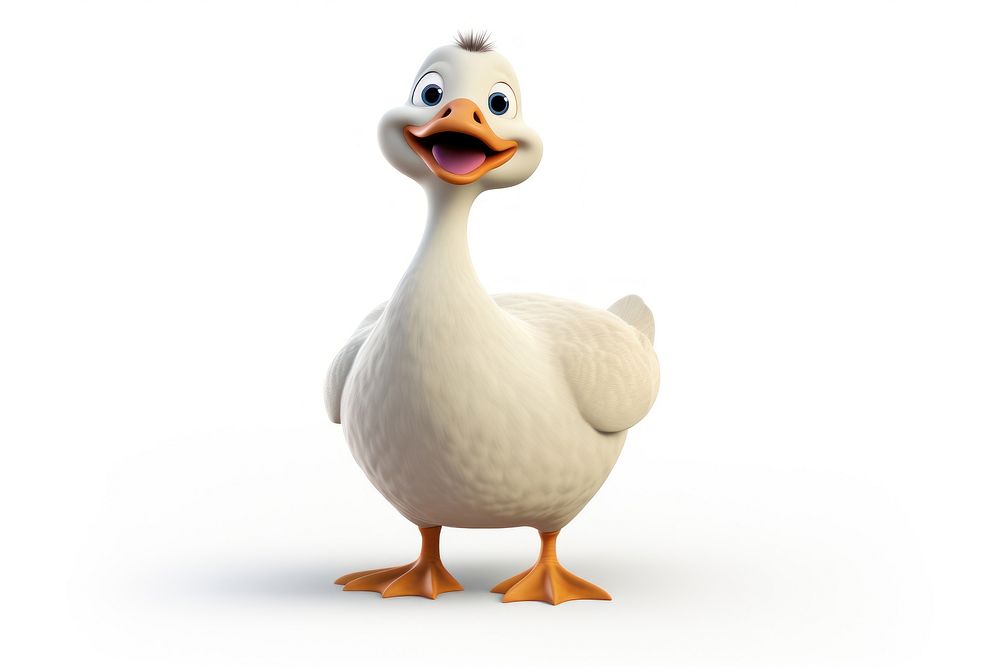 Cartoon animal goose white. AI | Premium Photo Illustration - rawpixel